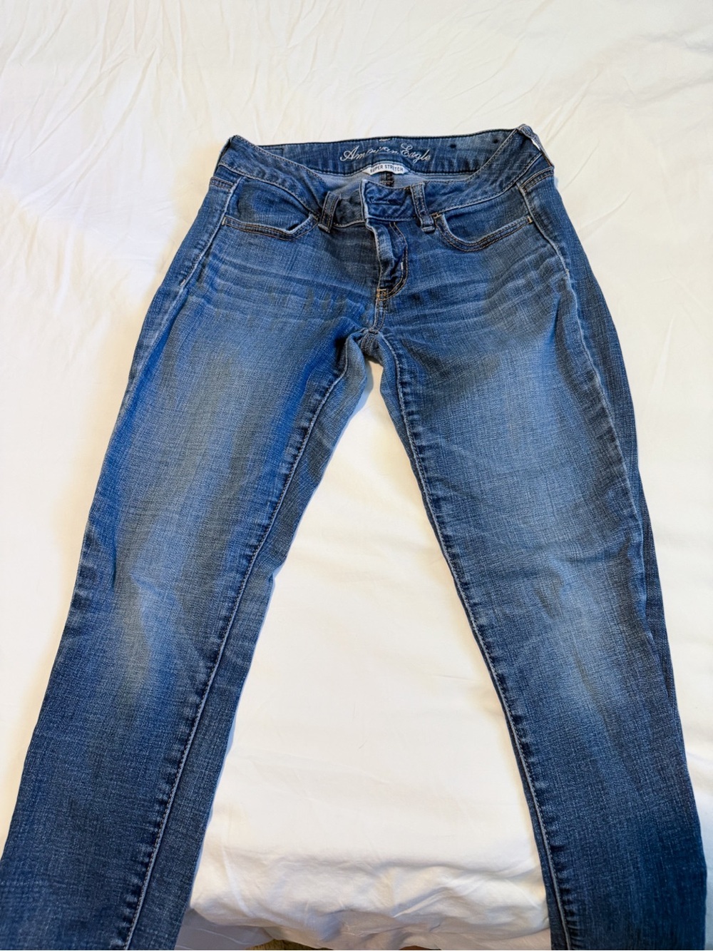 American Eagle Outfitters Women's Blue Stretch Skinny Jeans